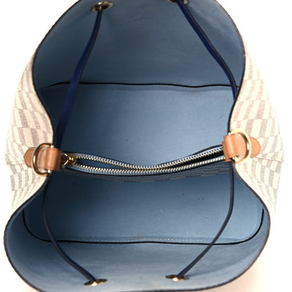 Louis Vuitton Damier Azur Braided Neonoe MM Blue 4 of 11