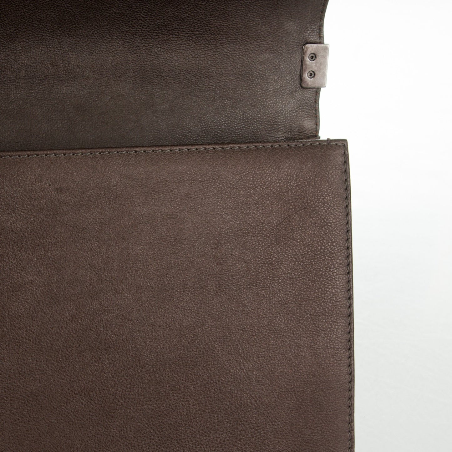 Calfskin Quilted Large Boy Flap Grey