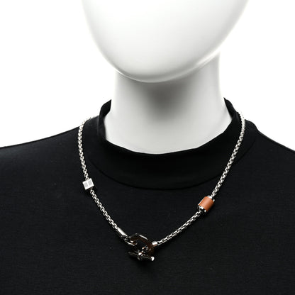 Hermes Palladium Buffalo Horn Swift Meli-Melo Necklace 2 of 6
