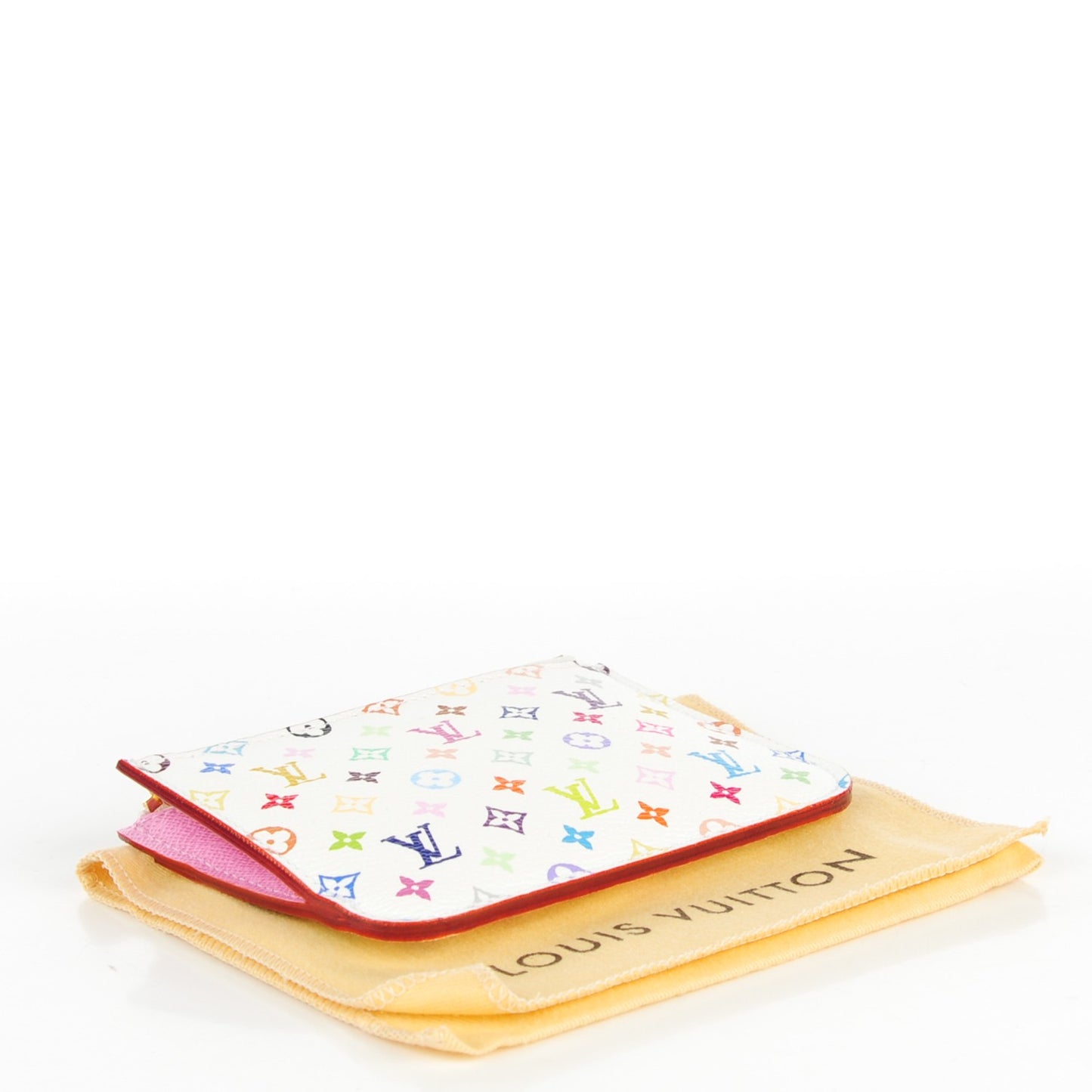 Monogram Multicolor Key Pouch White Litchi