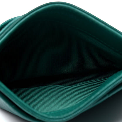 Chanel Lambskin Quilted Card Holder Green 3 of 5