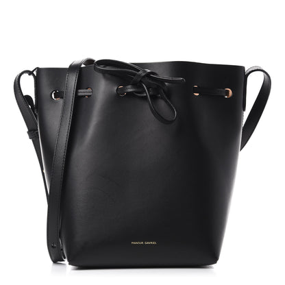 Mansur Gavriel Calfskin Mini Bucket Bag Black Ballerina 1 of 10