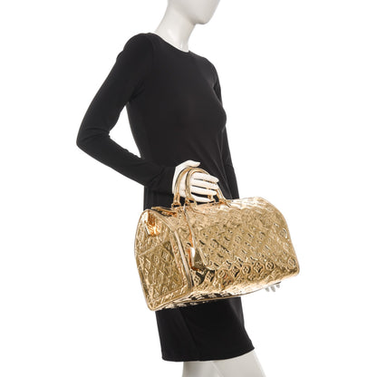 Louis Vuitton Monogram Miroir Speedy 35 Gold 2 of 8
