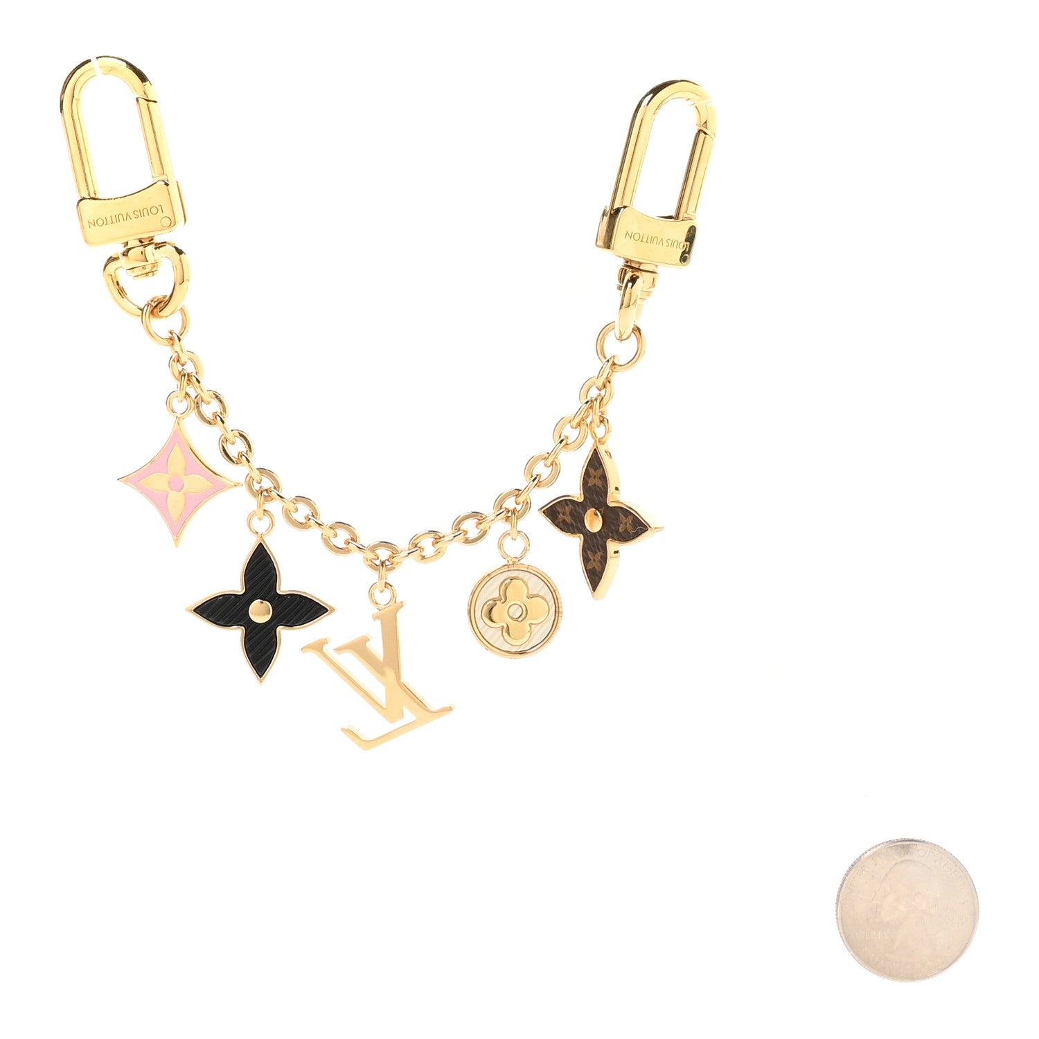 Louis Vuitton Monogram Spring Street Bag Charm Key Holder Gold 2 of 4