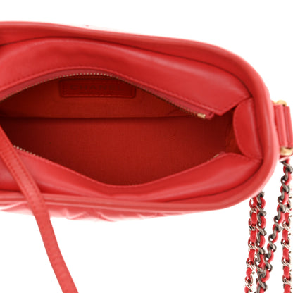 Chanel Aged Calfskin Quilted Small Gabrielle Hobo Red 5 of 11