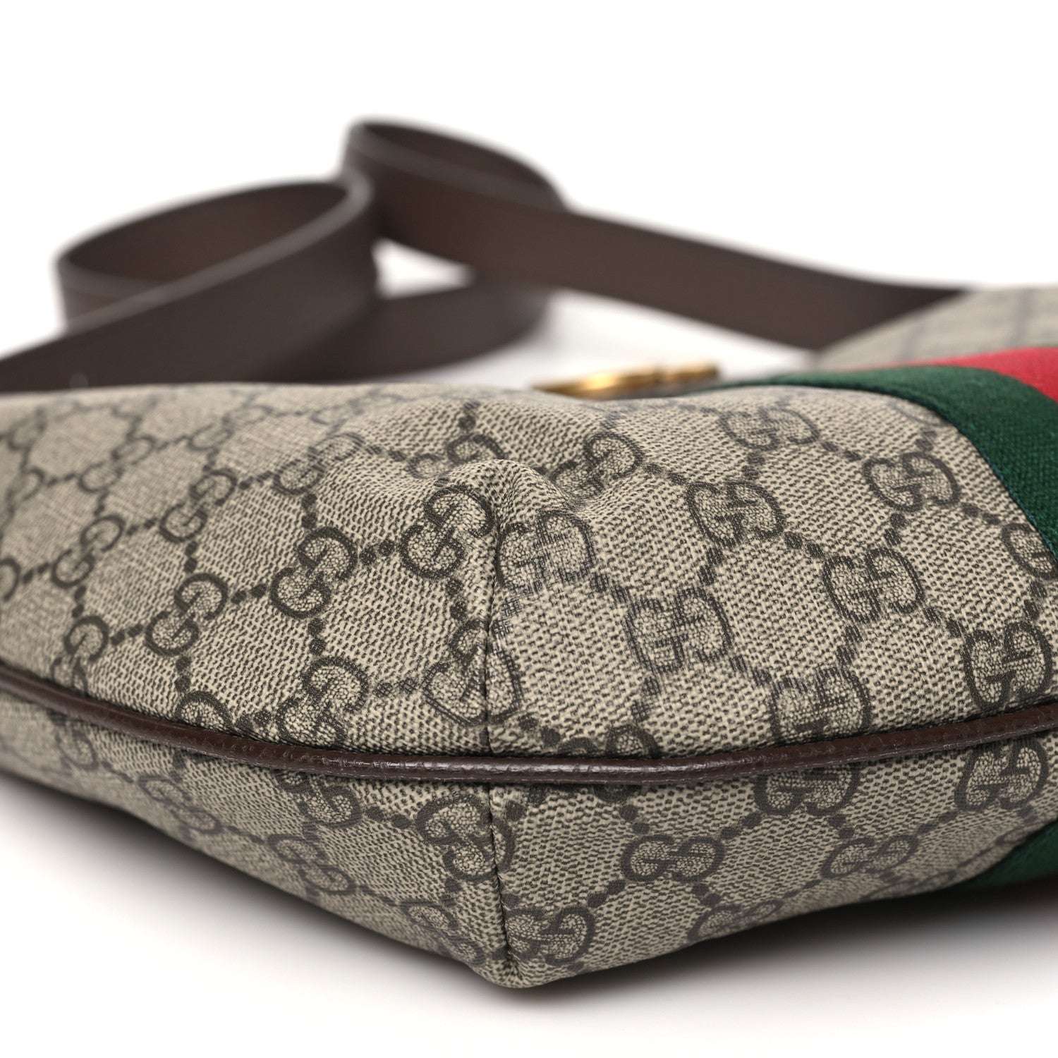 Gucci GG Supreme Monogram Web Small Ophidia Half Moon Hobo Brown 9 of 10