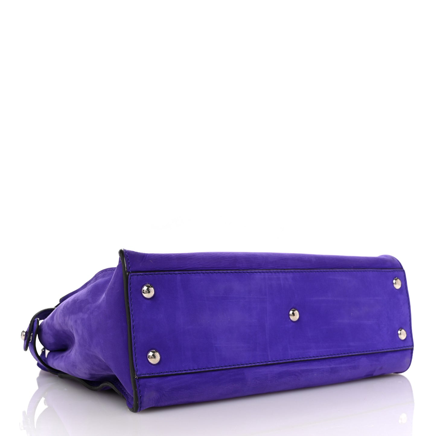 Suede Medium Peekaboo Iconic Satchel Purple