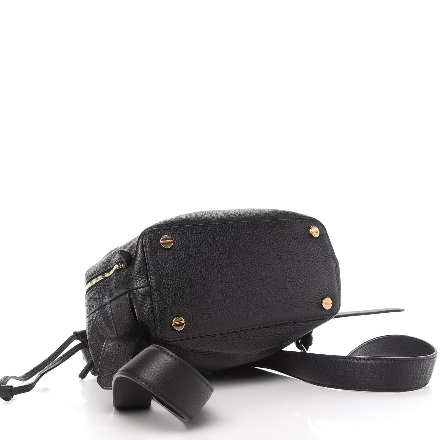 Valentino Garavani Pebbled Calfskin Rockstud Drawstring Backpack Black 4 of 11