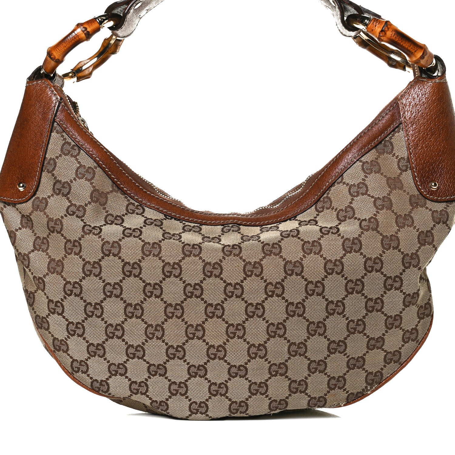 Gucci Monogram Bamboo Ring Hobo Brown 8 of 15