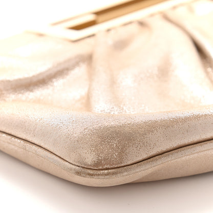 Fendi Metallic Lurex FF Cutout Baguette Clutch Gold 10 of 16
