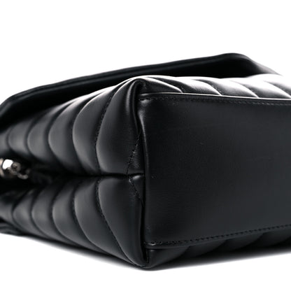 Saint Laurent Calfskin Y Quilted Monogram Small Loulou Chain Satchel Black 5 of 10
