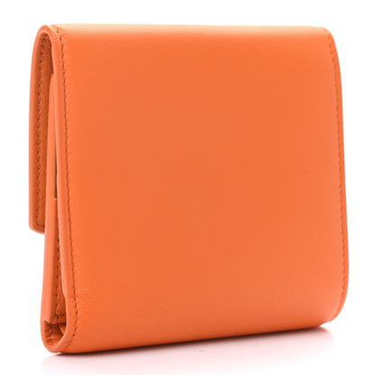 Bottega Veneta Bi-Color Trifold Wallet Orange 3 of 7