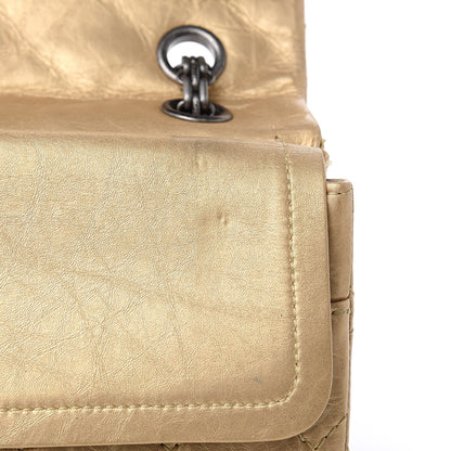 Chanel Metallic Aged Calfskin Quilted 2.55 Reissue 226 Flap Gold 15 of 18