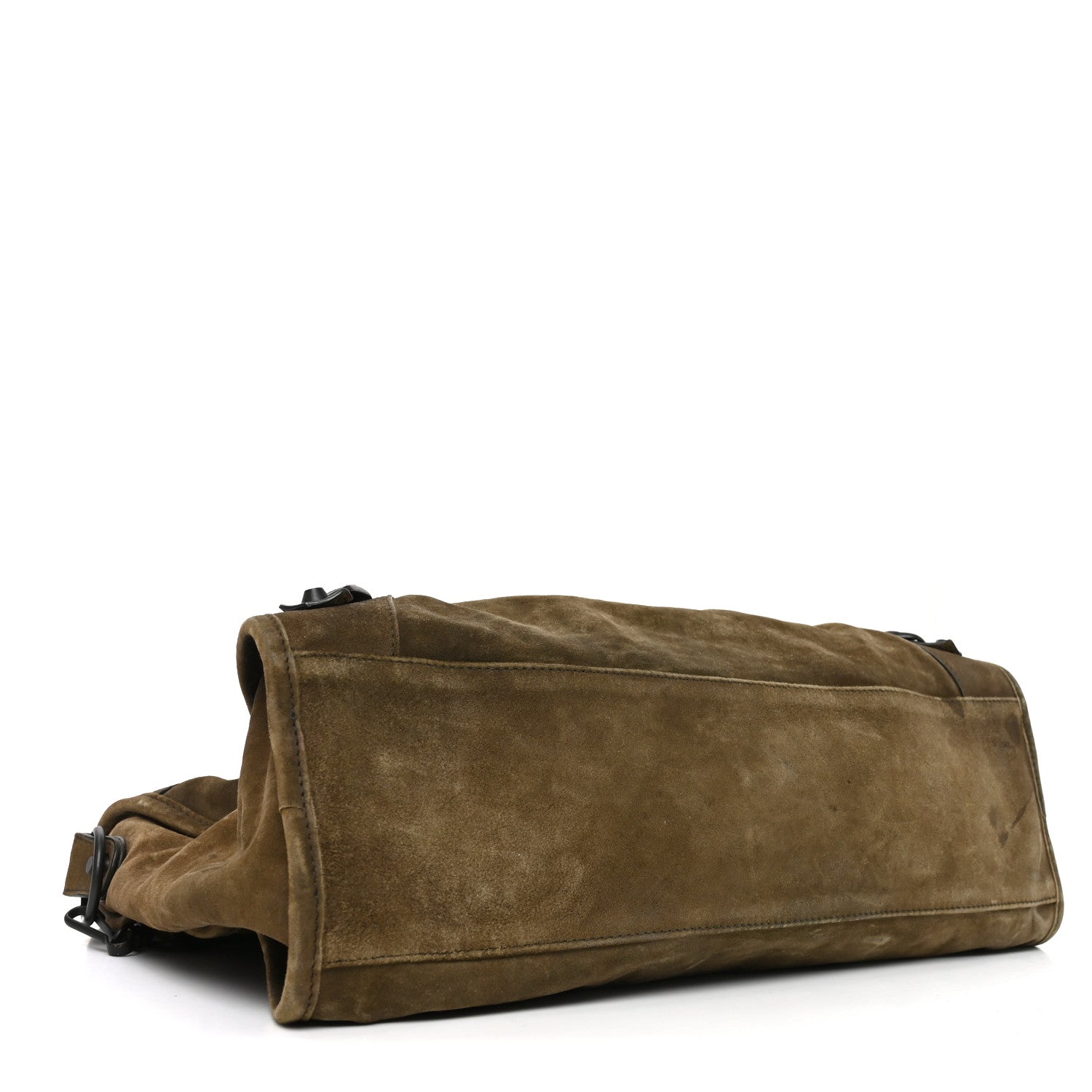 Balenciaga Waxed Suede Calfskin Classic Hardware Medium Le City Khaki 4 of 10