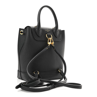 Louis Vuitton Calfskin Lockme Mini Backpack Black 3 of 9