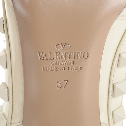 Valentino Garavani Patent Rockstud Ankle Strap Pumps 37 Light Ivory 6 of 7