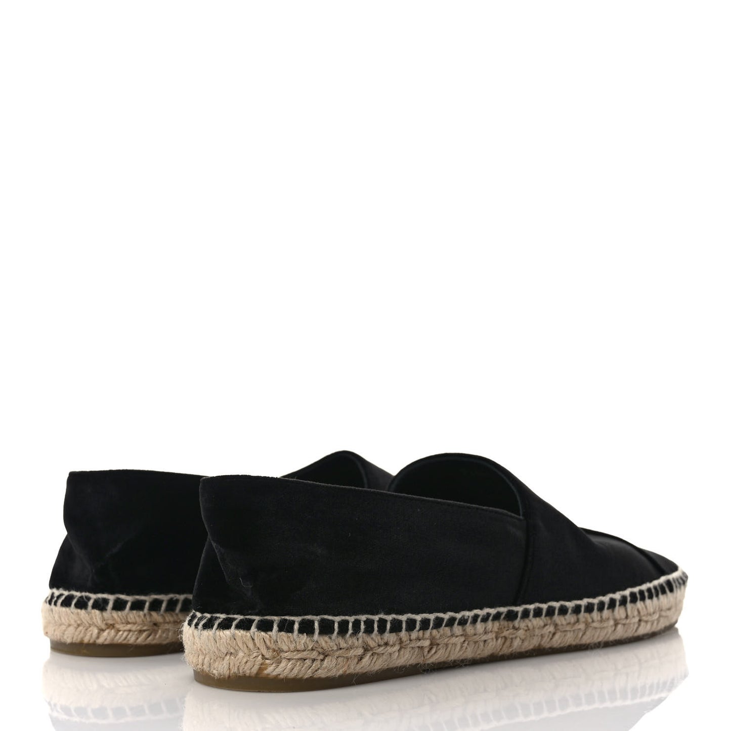 Velvet Logo Espadrilles 38 Black