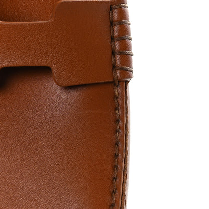 Hermes Calfskin Womens Kennedy Loafers 37 Naturel 9 of 10