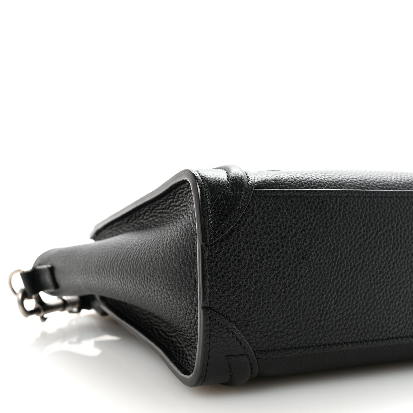 Drummed Calfskin Nano Luggage Black