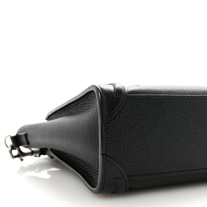 Celine Drummed Calfskin Nano Luggage Black 9 of 10