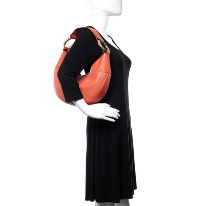 Gucci Calfskin Bamboo Ring Hobo Orange 2 of 14