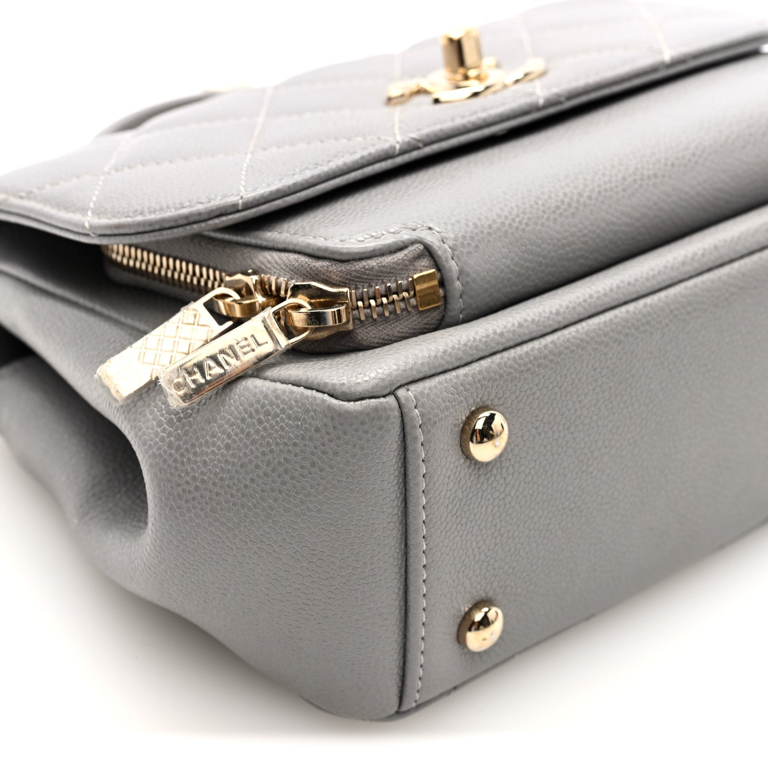 Chanel Caviar Quilted Small Business Affinity Flap Grey 9 of 10