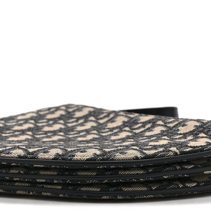Christian Dior Oblique Saddle Pouch With Strap Navy Blue 12 of 12