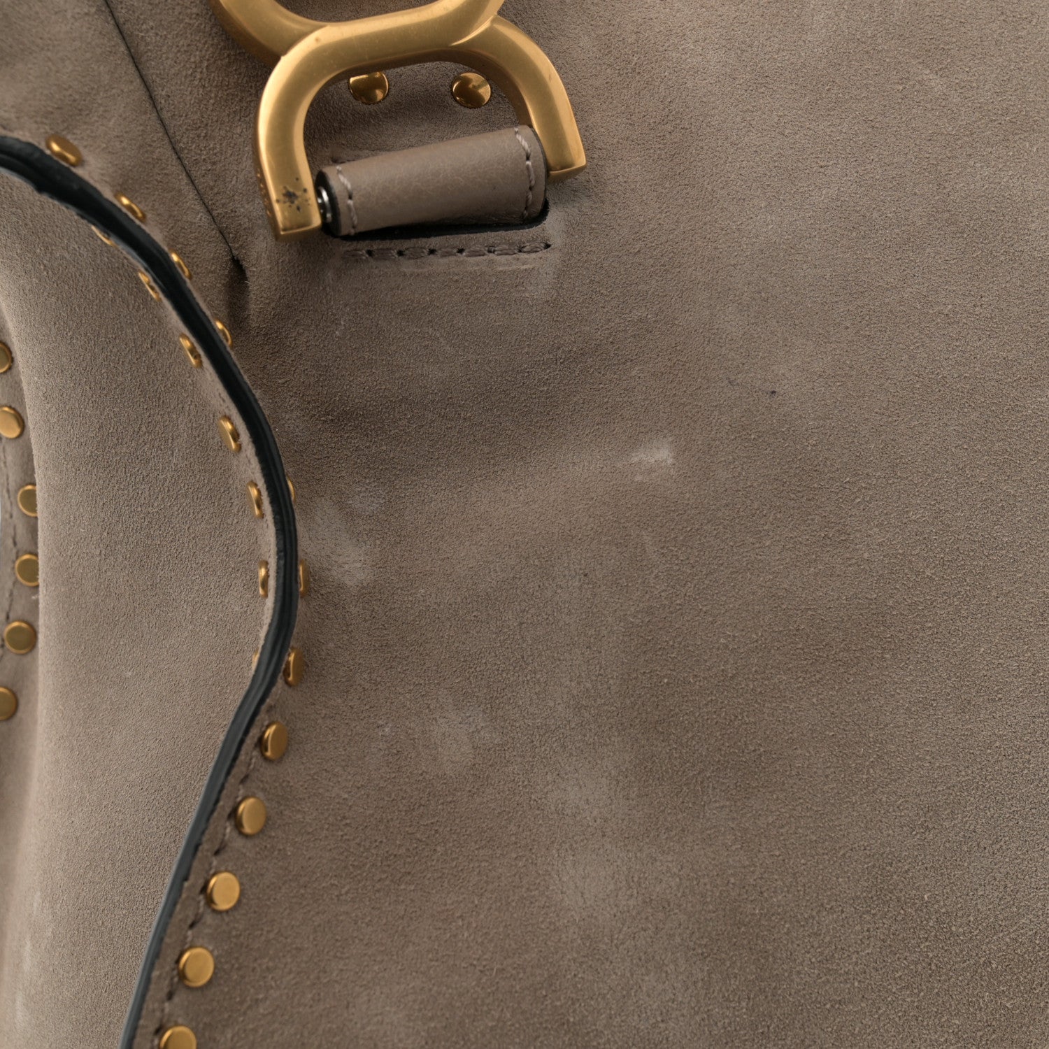 Chloe Suede Calfskin Braided Medium Marcie Satchel Motty Grey 12 of 13