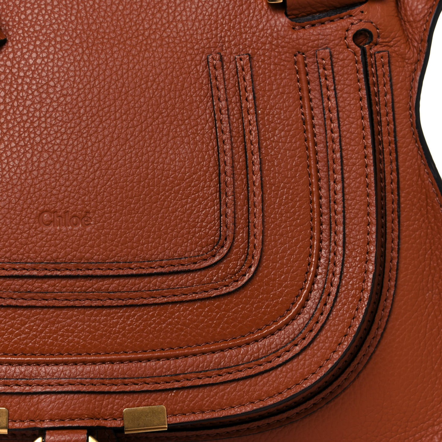 Calfskin Small Marcie Satchel Tan