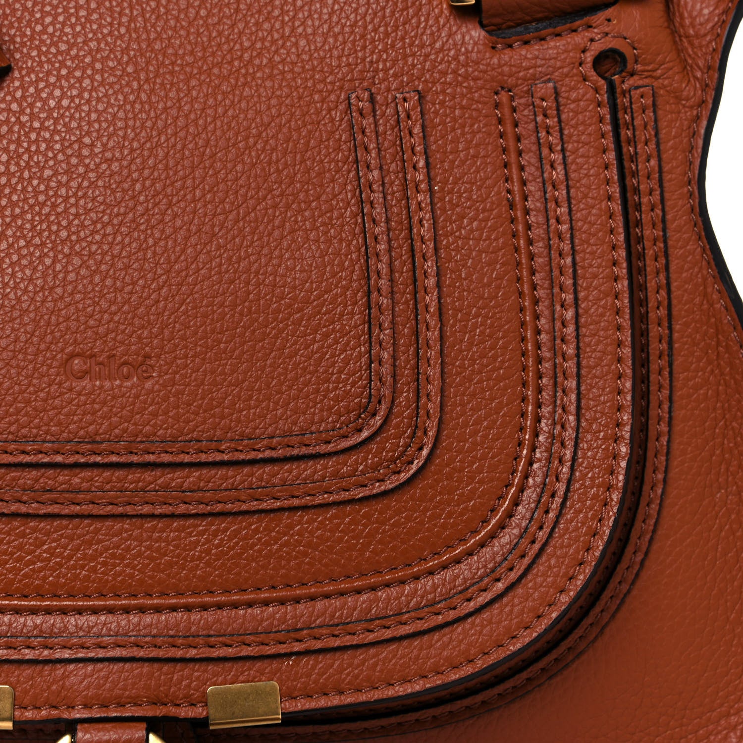 Chloe Calfskin Small Marcie Satchel Tan 8 of 12