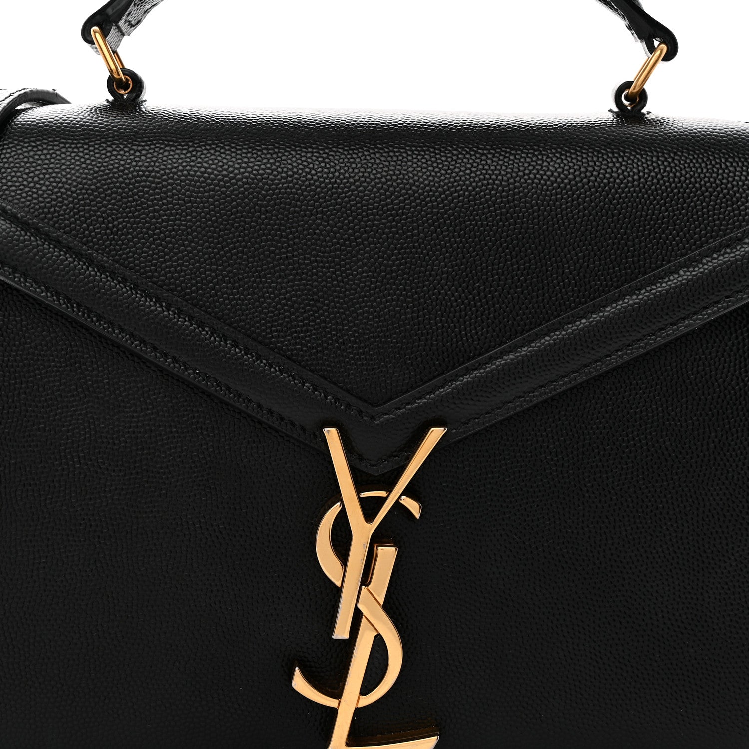 Saint Laurent Grain de Poudre Mini Classic Monogram Cassandra Top Handle Black 8 of 12