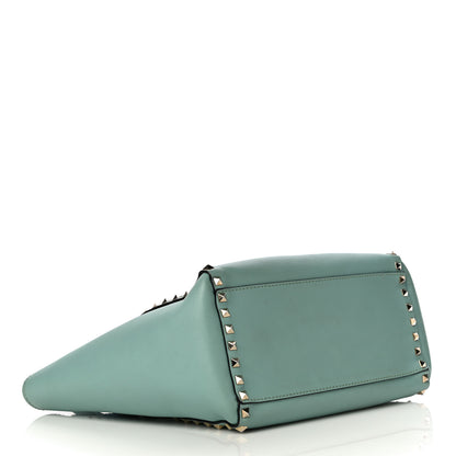 Valentino Garavani Vitello Rockstud Double Handle Tote Morning Dew 4 of 12