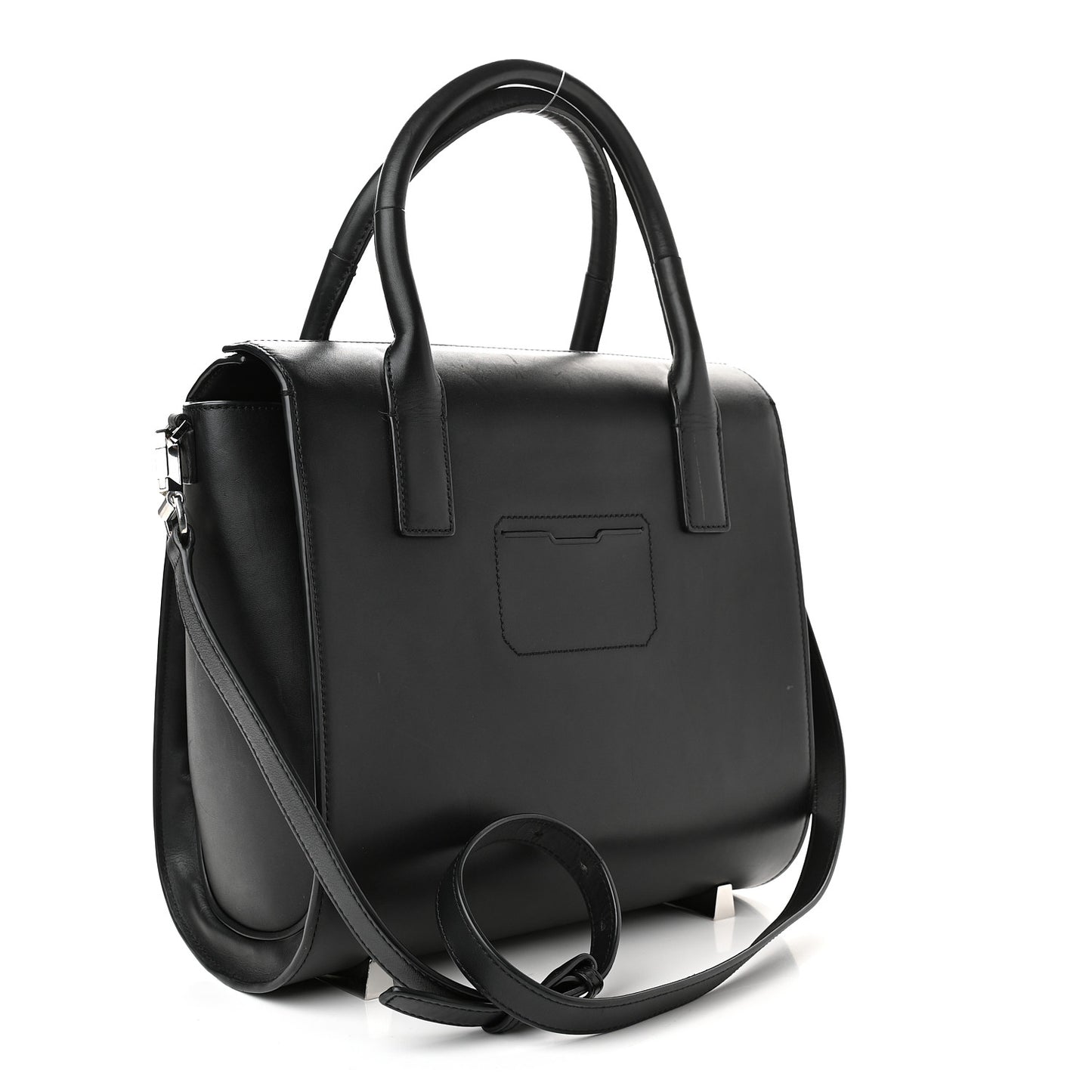 Smooth Calfskin Large Chastity Bag Black Rhodium Hardware