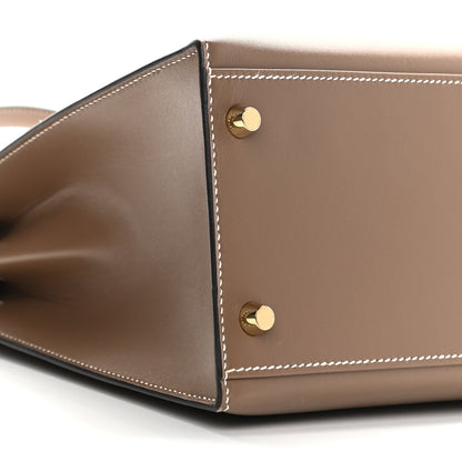Hermes Tadelakt Sellier Kelly 32 Etoupe 8 of 10