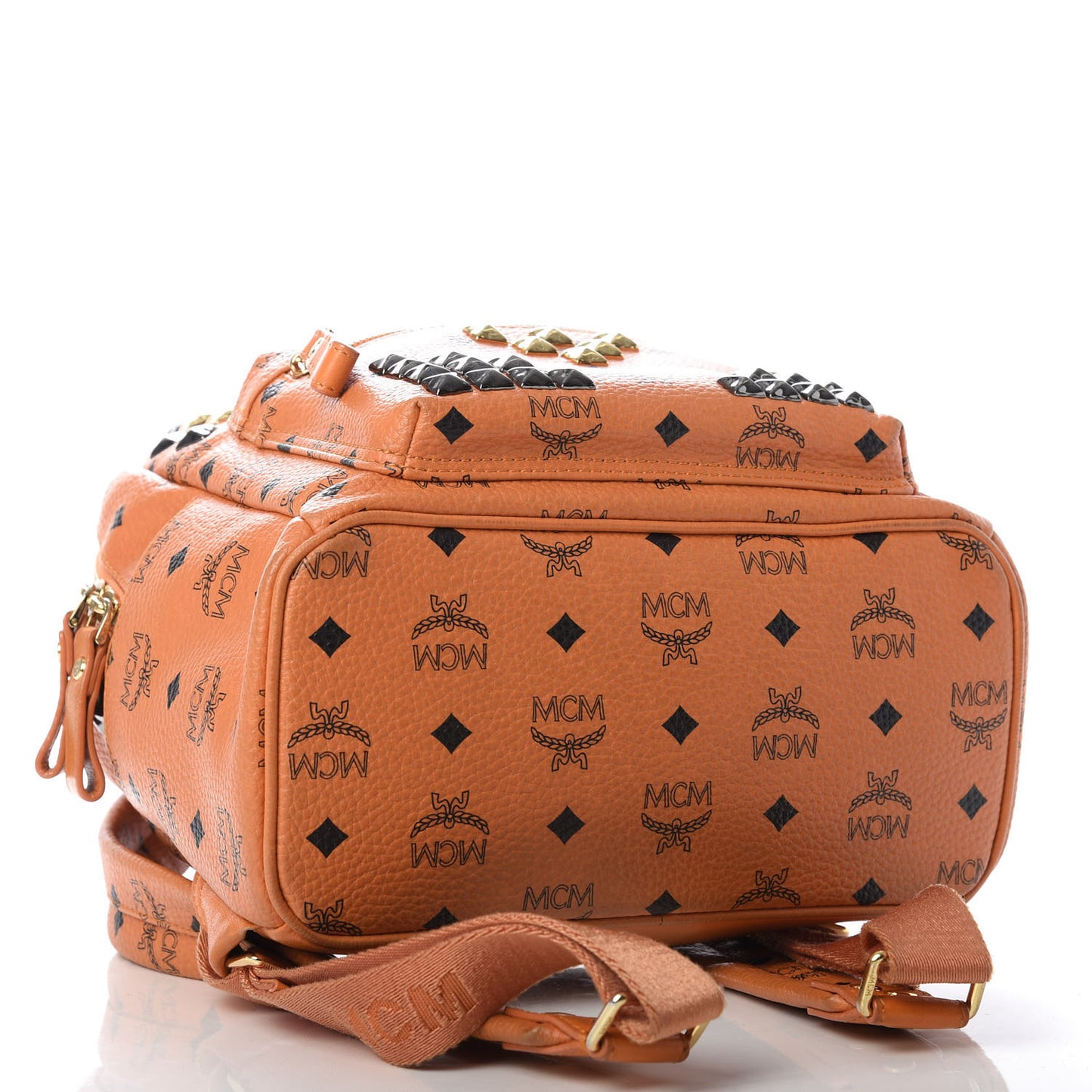 Visetos Studded Small Stark Backpack Orange