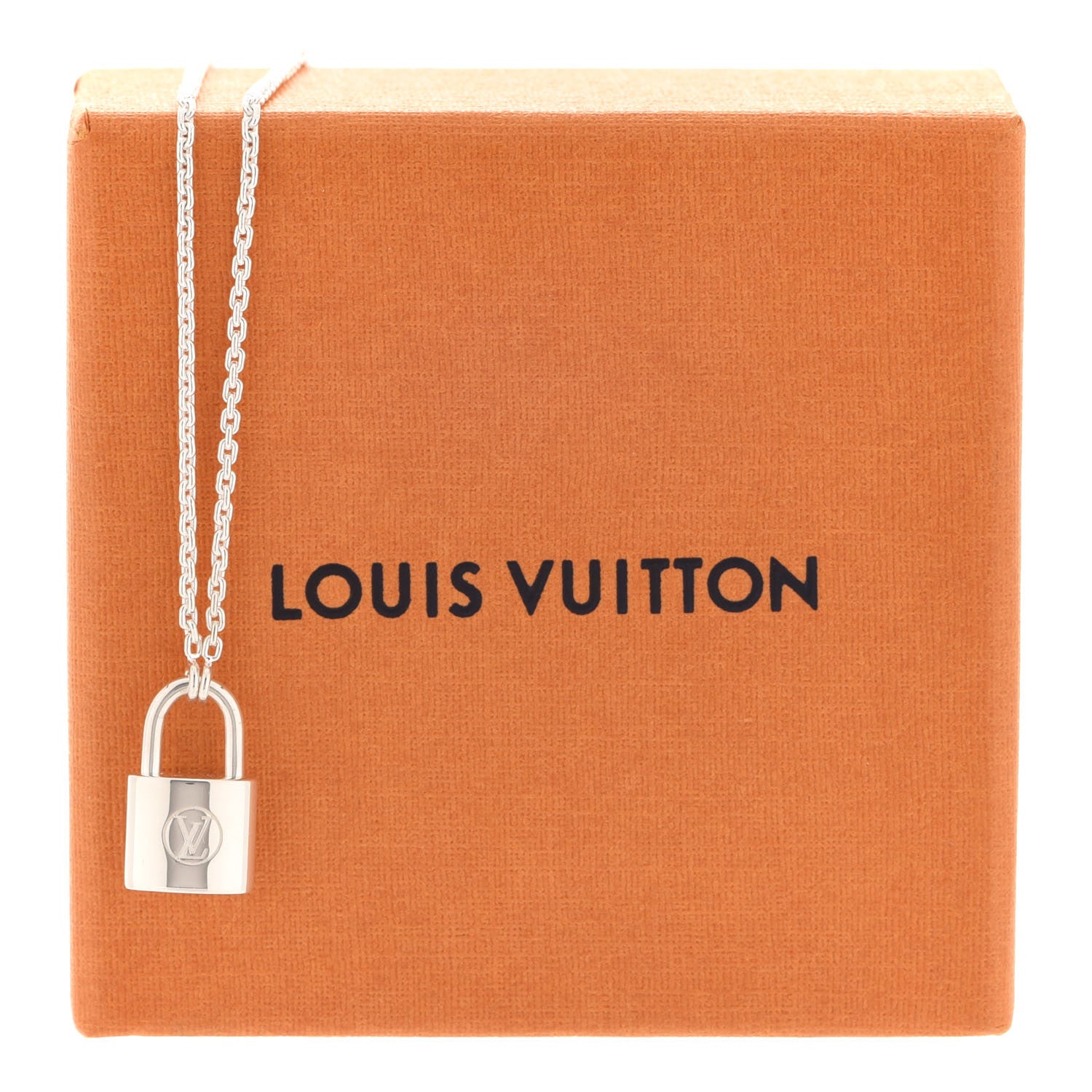 Louis Vuitton Sterling Silver Lockit Necklace 6 of 6