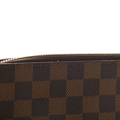 Louis Vuitton Damier Ebene Clemence Wallet Rose Ballerine 9 of 11