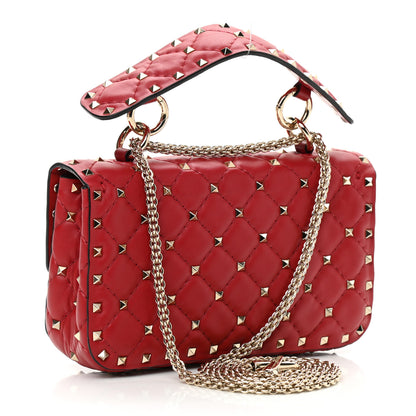 Valentino Garavani Nappa Small Rockstud Spike Shoulder Bag Rosso Valentino 3 of 9