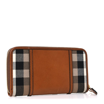 Burberry House Check Large Sartorial Ziggy Zip Around Wallet Tan 4 of 12