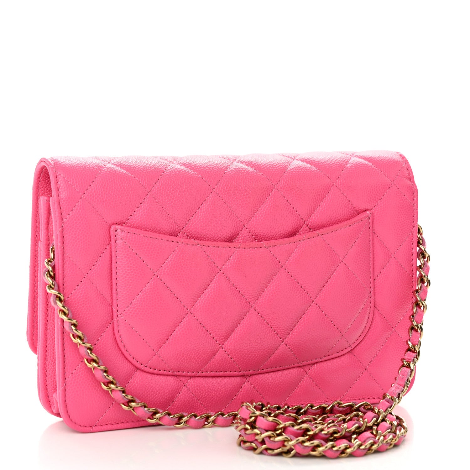 Chanel Caviar Quilted Wallet On Chain WOC Rose 2 of 11