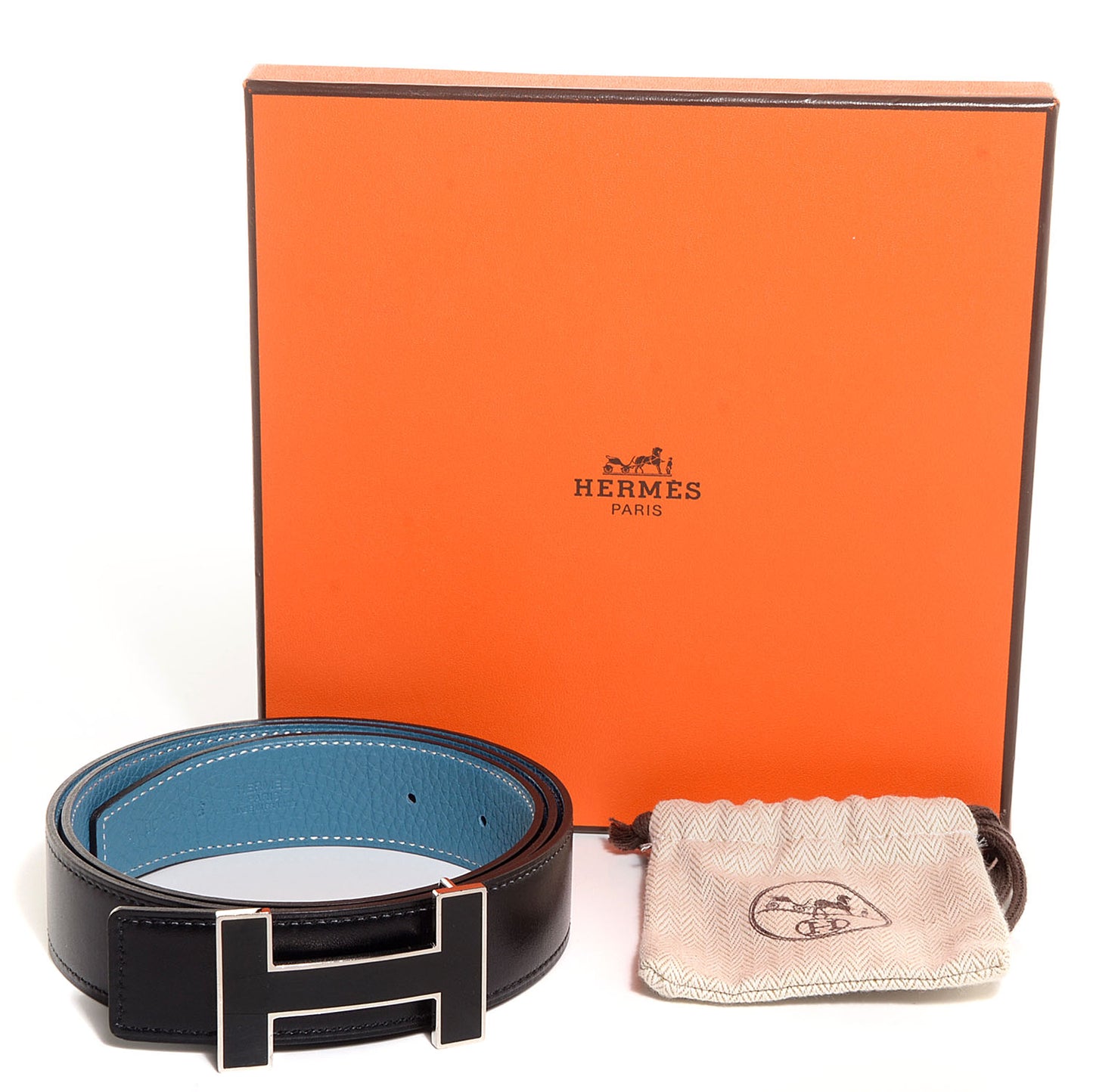 Box Togo Reversible Quizz H Belt 90 Blue Jean Black