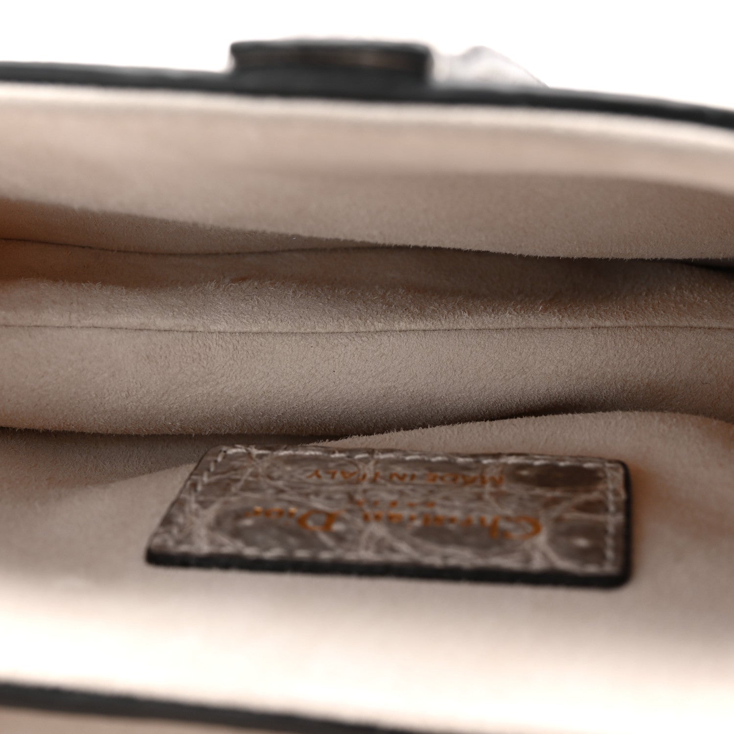 Christian Dior Niloticus Crocodile Himalaya Mini Saddle Bag Latte 5 of 10