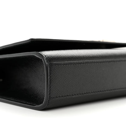 Saint Laurent Grain De Poudre Medium Classic Monogram Kate Satchel Black 8 of 10