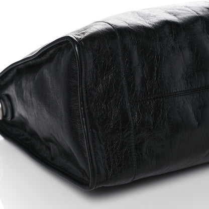Gucci Fluffy Calfskin Morpheus Weekender Duffle Black 8 of 10