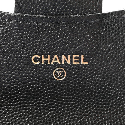 Chanel Caviar Quilted Flap Card Holder On Chain Black 5 of 11