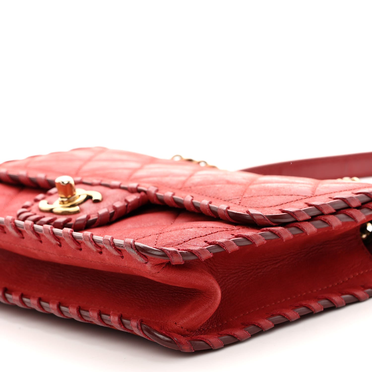 Chanel Iridescent Calfskin Small Happy Stitch Flap Red 10 of 12