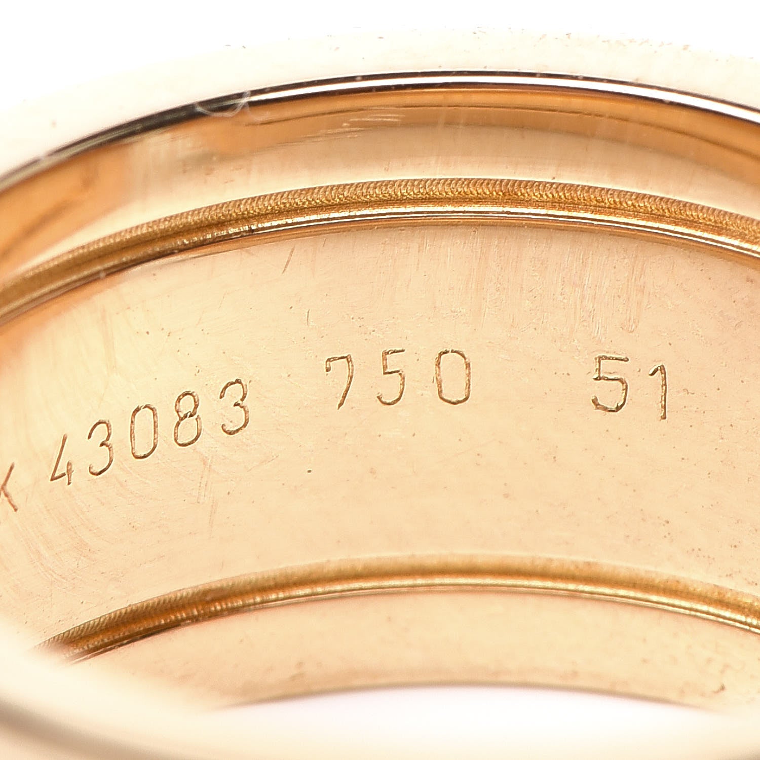 Cartier 18K Yellow Gold 10mm Logo De Ring 51 5.75 5 of 5