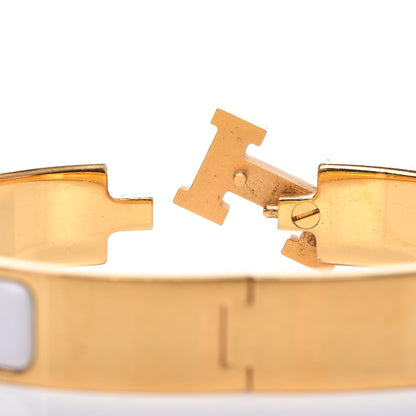 Hermes Enamel Narrow Clic Clac H Bracelet PM White 5 of 6