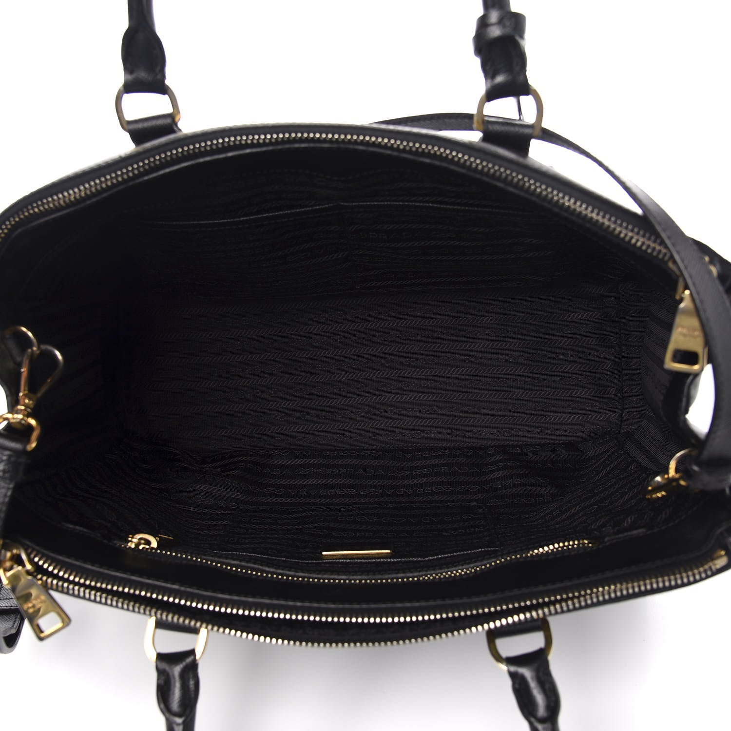 Prada Saffiano Medium Galleria Double Zip Tote Black 4 of 12