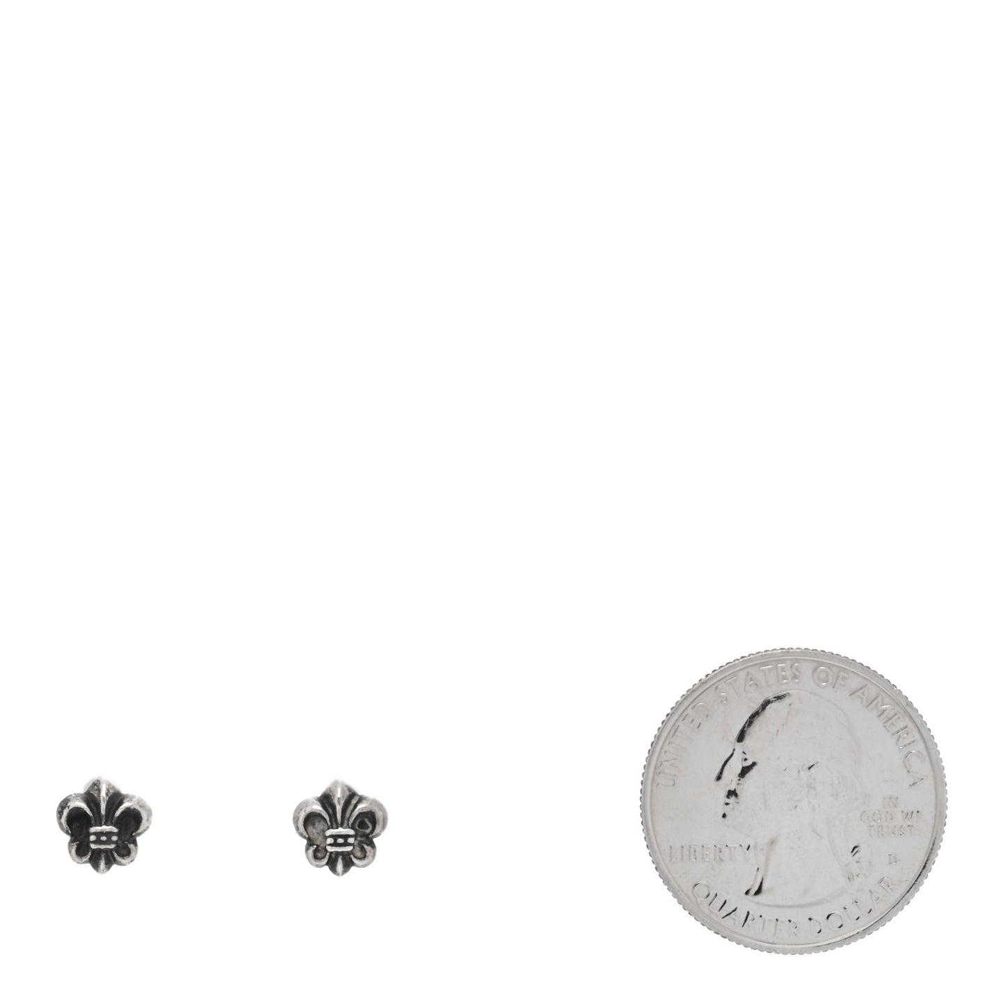 Sterling Silver Fleur de Lis Stud Earrings